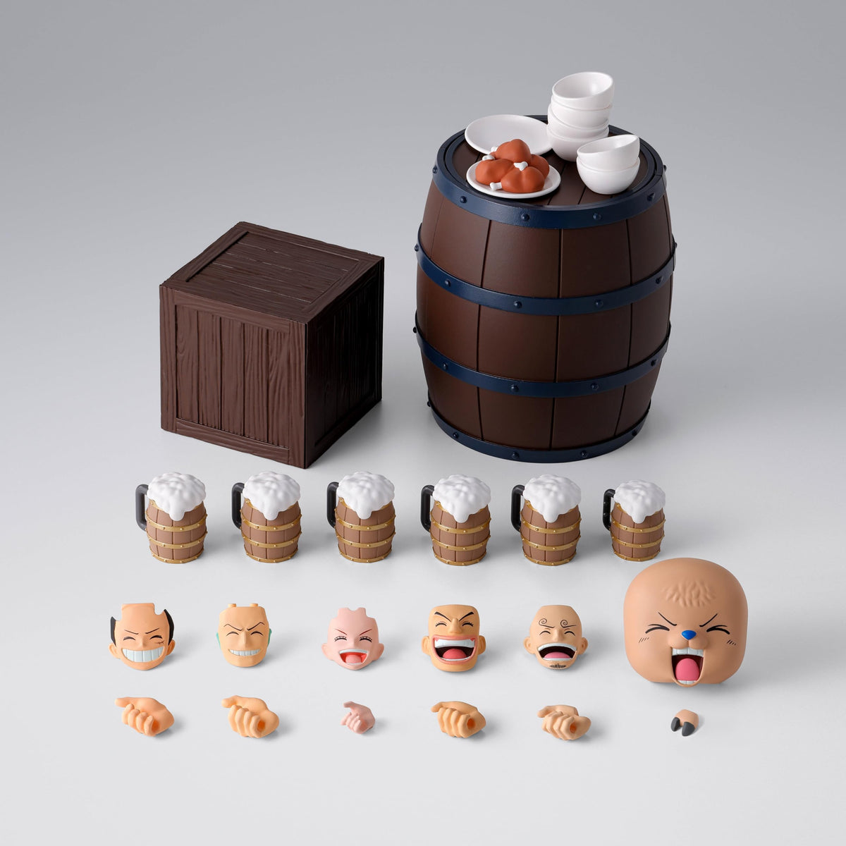 TAMASHII NATIONS One Piece party set wooden box enhances diorama storytelling