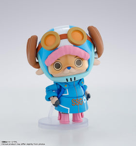 Chopper figure with interchangeable face parts for customizable expressions