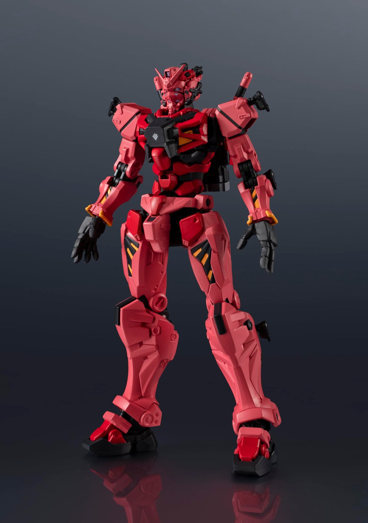 Tamashii Nations Red Gundam dynamic pose ready for action displays