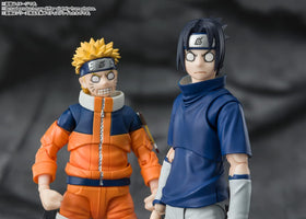 Tamashii Nations Sasuke Uchiha S.H.Figuarts posed action display for shelves.