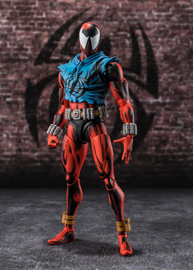 TAMASHII NATIONS Scarlet Spider S.H.Figuarts side profile showing precise shading