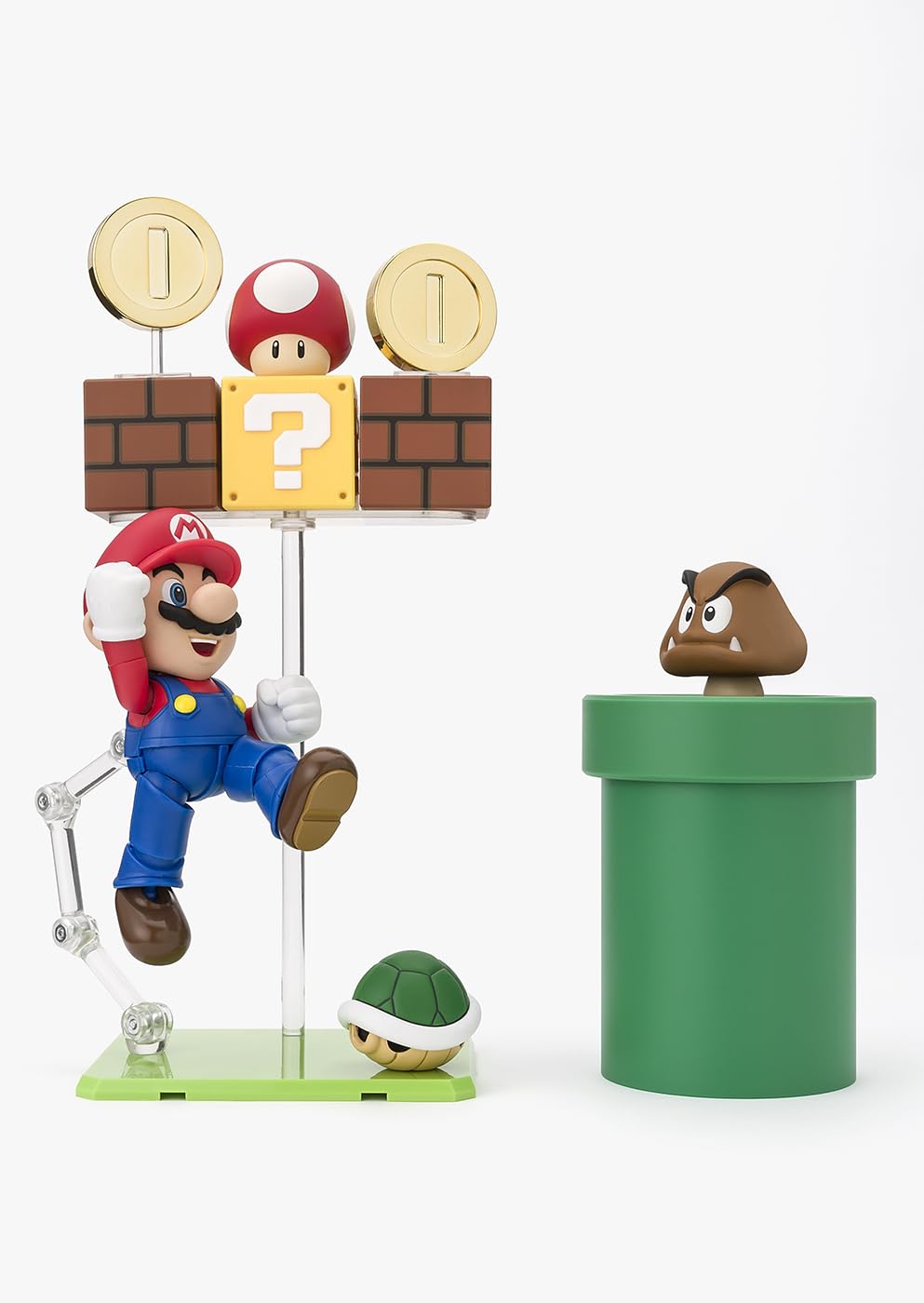 TAMASHII NATIONS Super Mario Playset Goomba, two enemies for dynamic on-screen scenes.