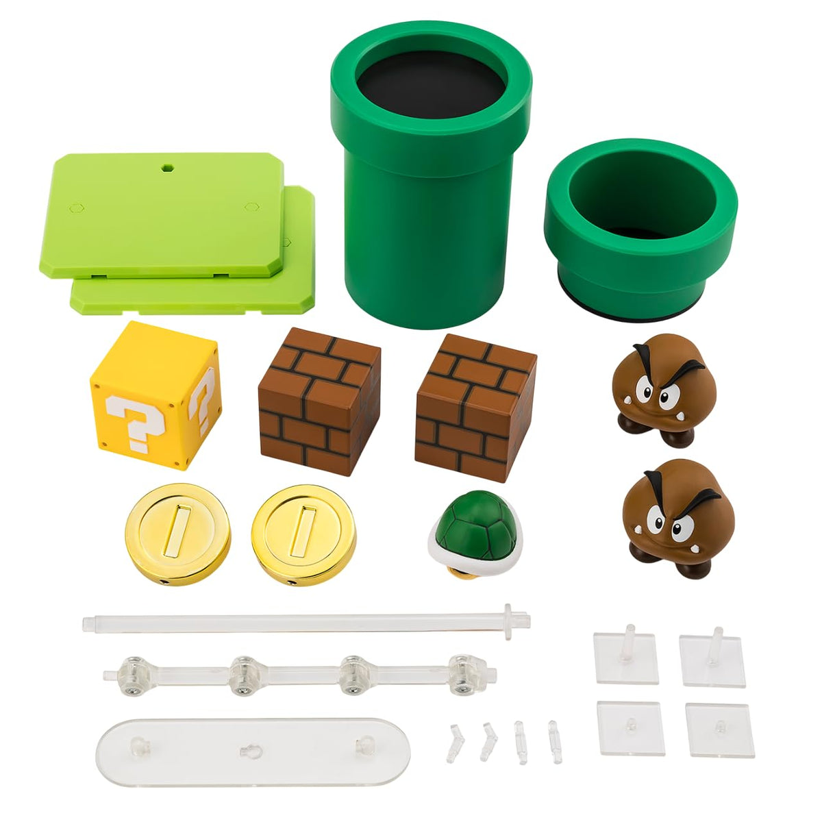TAMASHII NATIONS Super Mario Playset question-mark block, vivid detail for display and imaginative play.