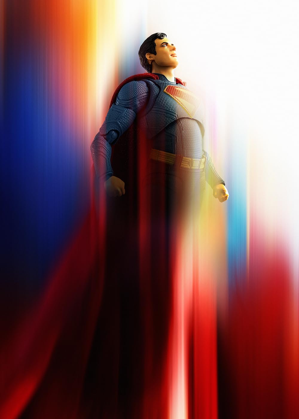 Tamashii Nations Superman S.H.Figuarts action pose example for cinematic display.