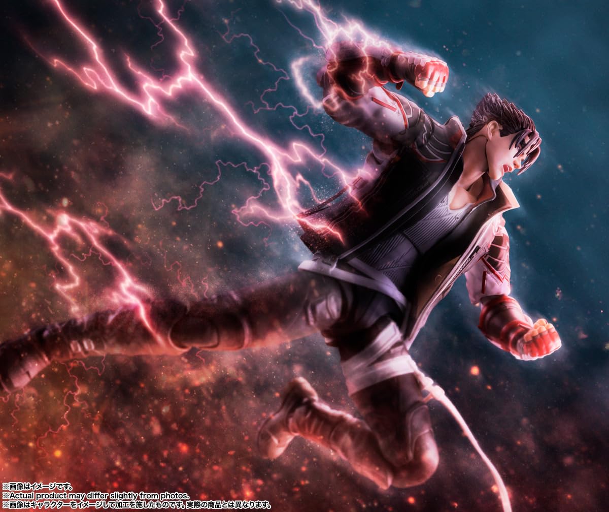 Tamashii Nations Jin Kazama heads and hands for versatile expressions.