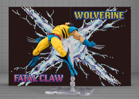 Tamashii Nations Wolverine GAMERVERSE special move effect mount lets you recreate finishing moves.