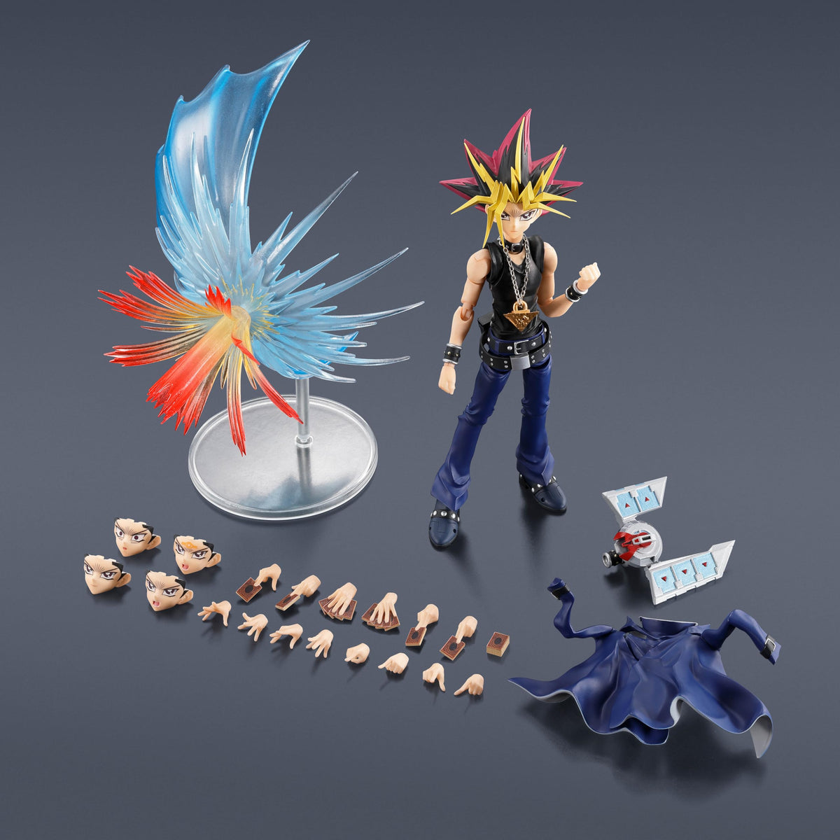 Fluttering school uniform detail enhances action-ready poses