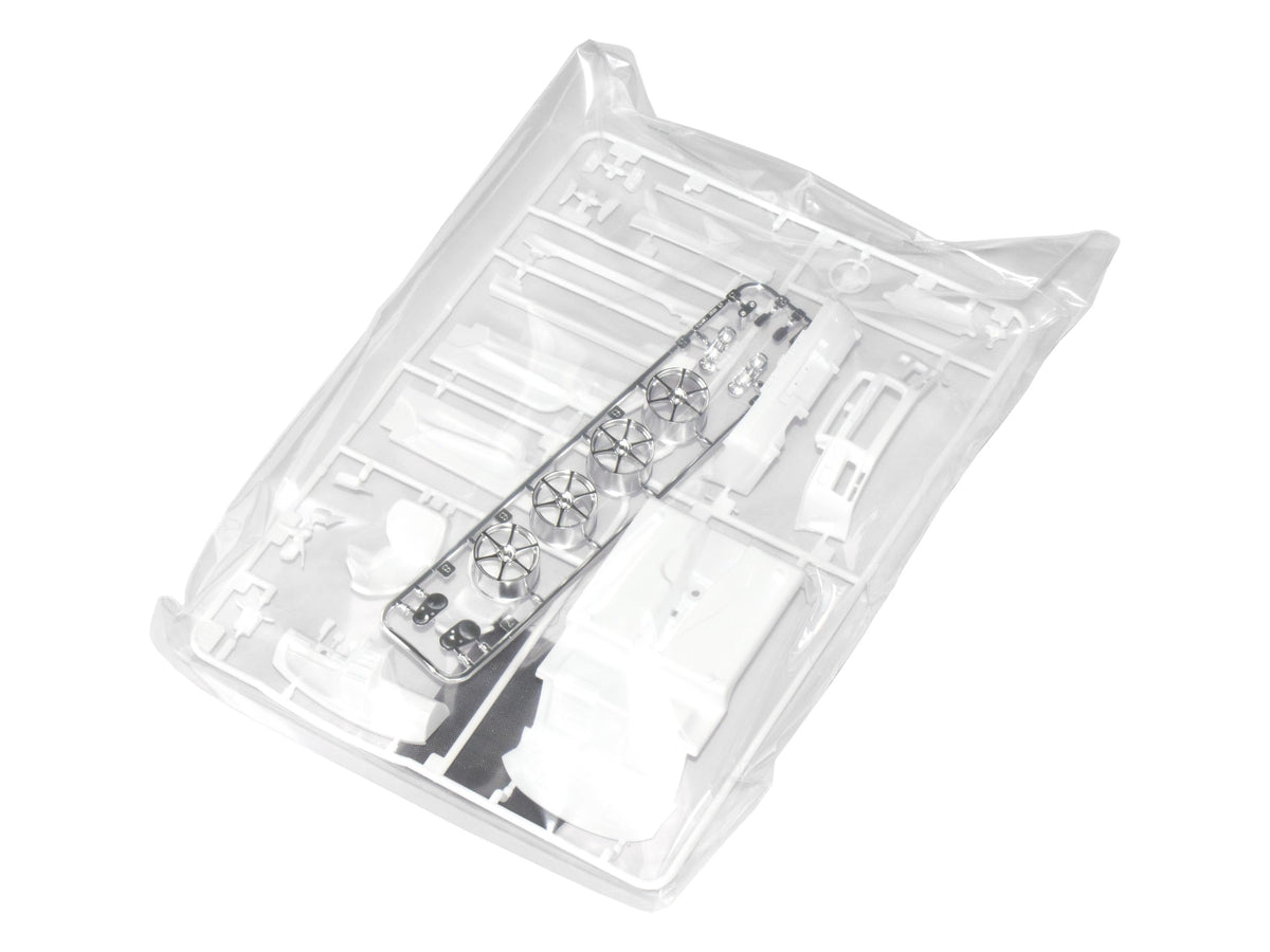 Tamiya Nissan Skyline GT-R V-Spec R34 parts layout helps plan steps efficiently.