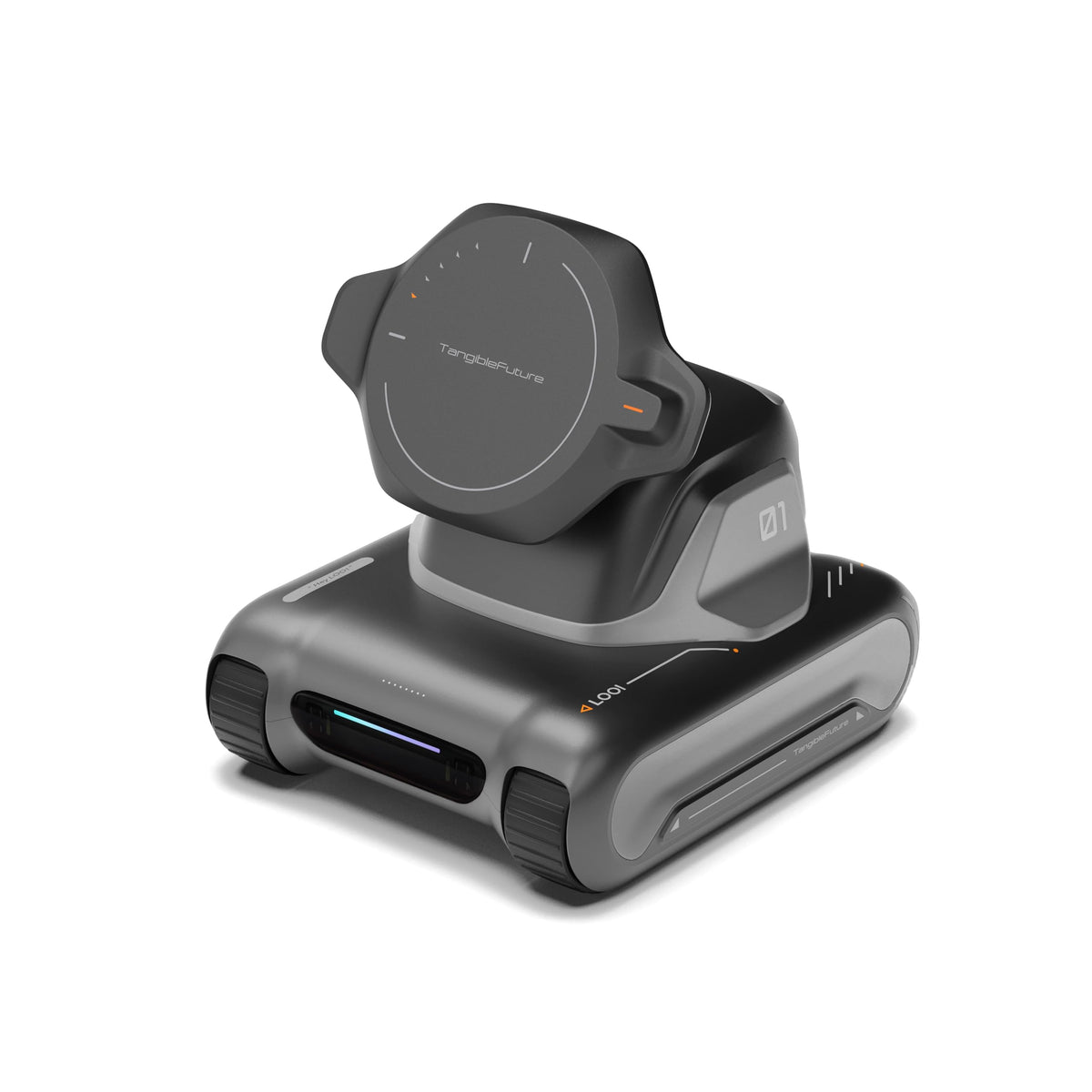 TangibleFuture LOOI autonomous behavior system enables spontaneous, lifelike desk interactions.