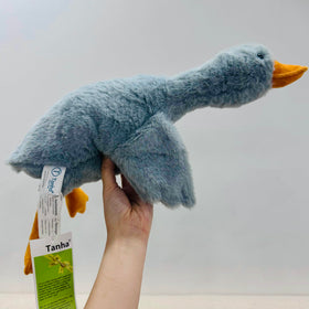 Close-up of Tanha Goose plush fur highlighting soft texture