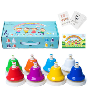 TantivyBo desk bells 8-note set with rainbow colors for early music learning