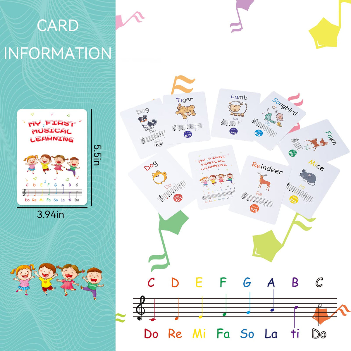 TantivyBo musical flash cards aid preschool practice and memory