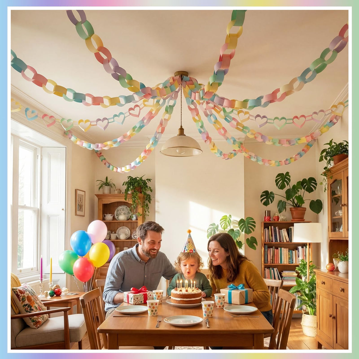 TaoBary multicolor backdrop garland enhances photo backdrops.