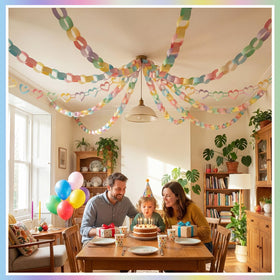 TaoBary multicolor backdrop garland enhances photo backdrops.