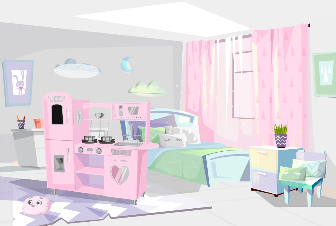 TaoHFE compact pink kitchen is easy to move and store