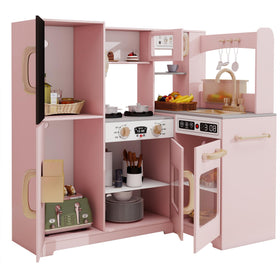 TaoHFE pink corner play kitchen oven light creates warm baking ambience