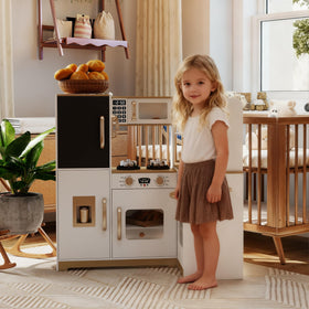 TaoHFE white corner play kitchen accessories — sparks imaginative role play.