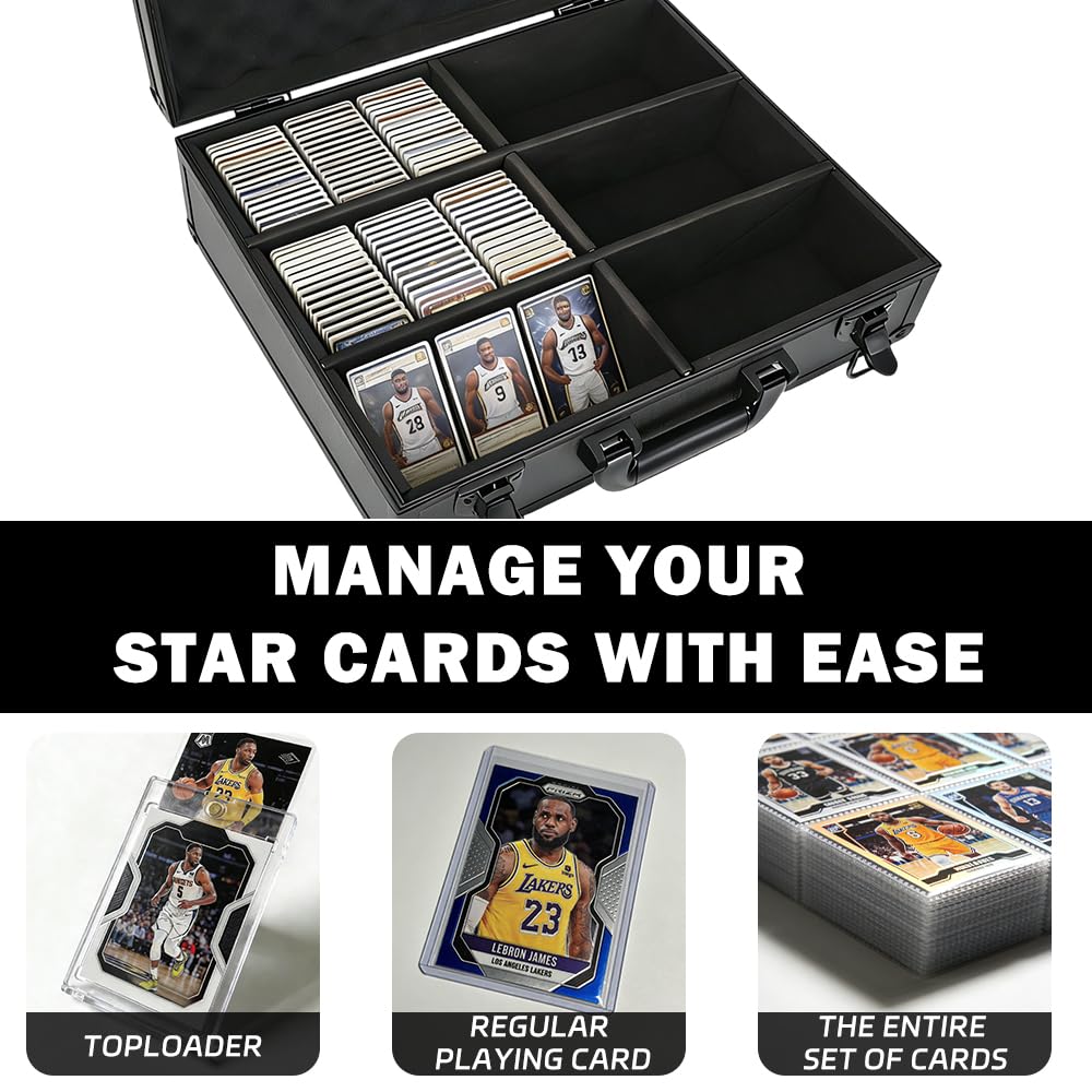 TAOPOWER lockable lid secures graded and raw cards