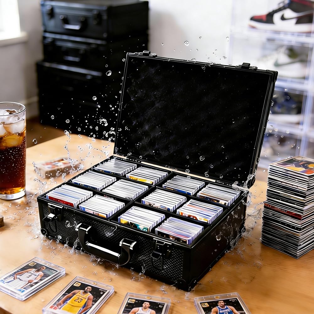 TAOPOWER Sports Card Storage Box interior layout enables quick card retrieval