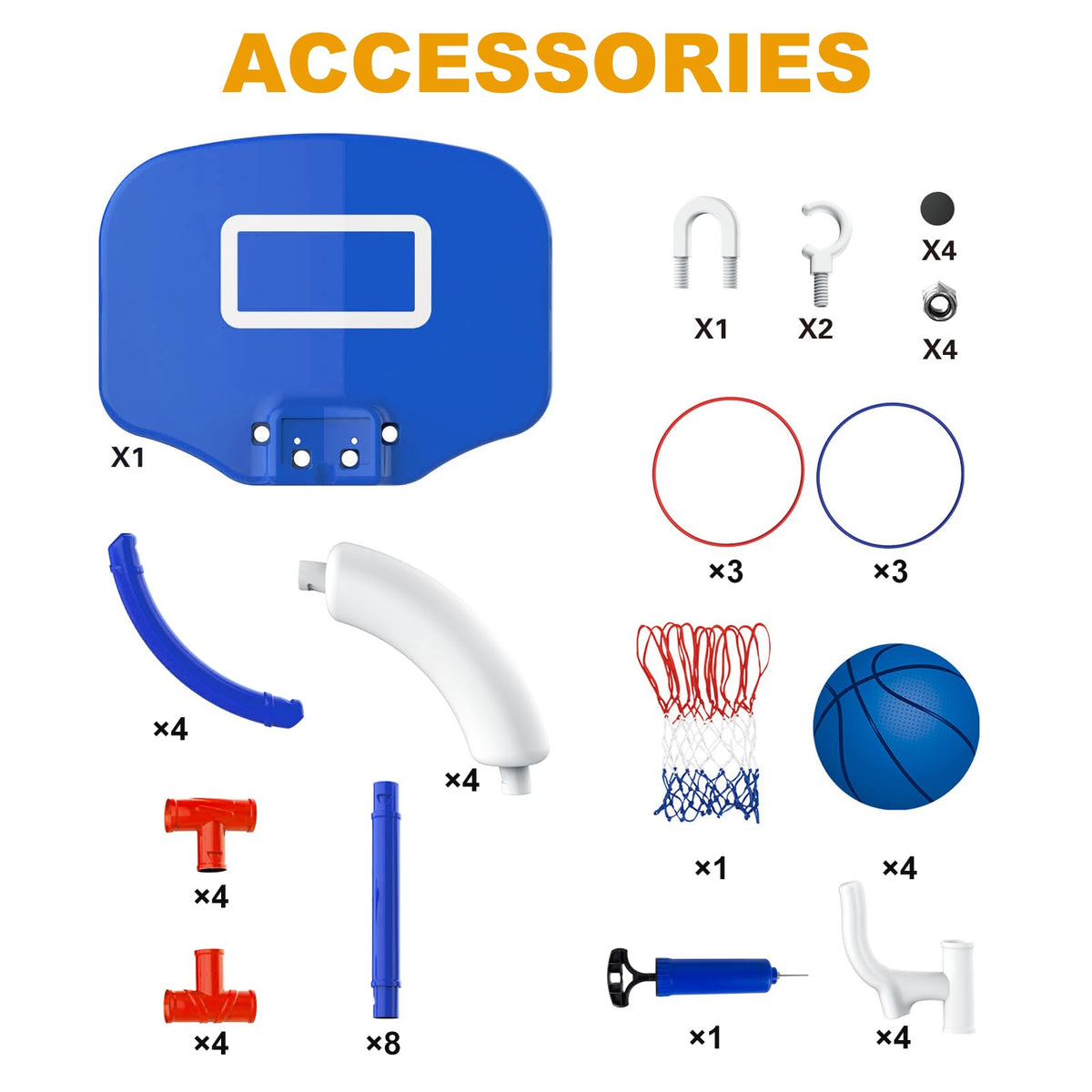 Taotuo four pool balls for hoops and toss play