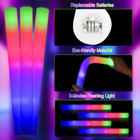 Taotuo glow sticks are battery-powered with an on/off switch for reuse