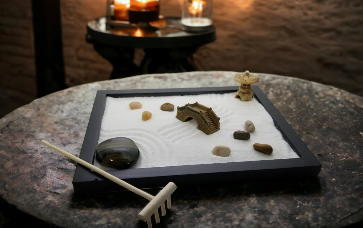 TAPBULL Zen Garden Bridge figure as decorative focal point