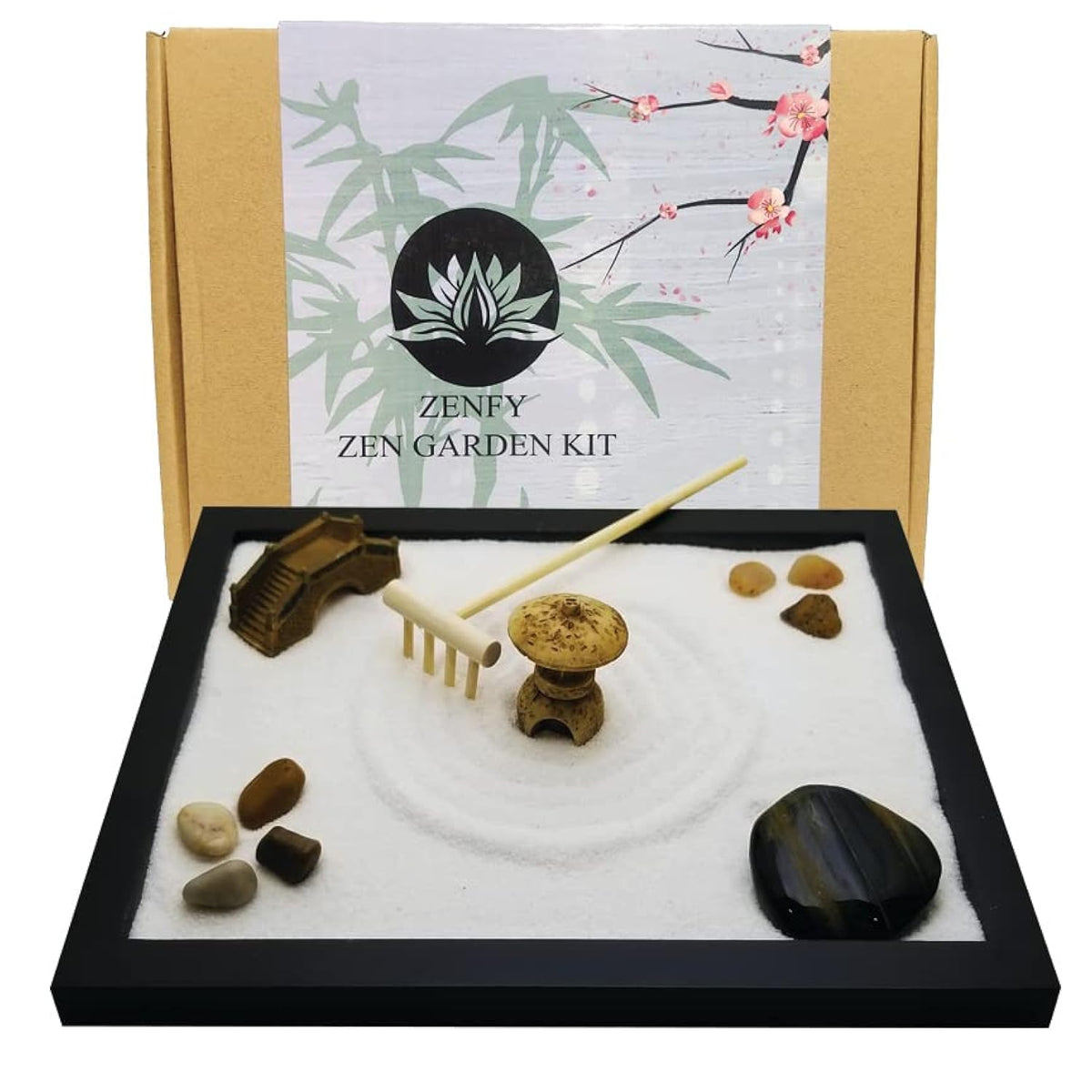 TAPBULL Zen Sand Garden on desk for calm focus