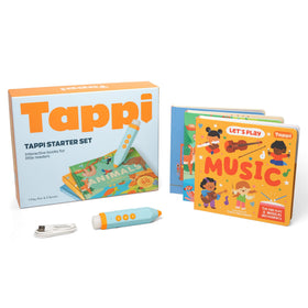 Child taps the Tappi pen to hear sounds and songs.