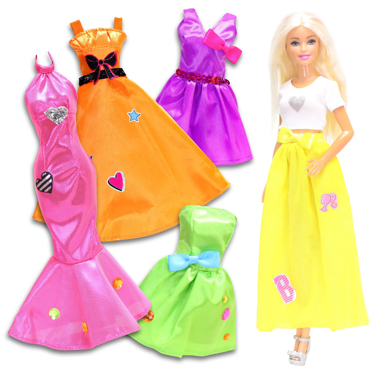 Tara Toys Barbie Be A Fashion Designer outfits ready for styling