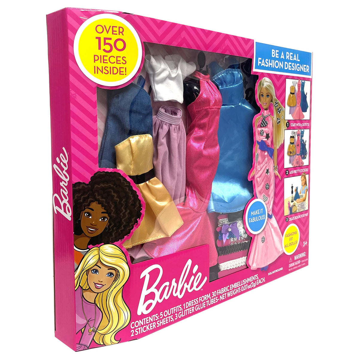 Tara Toys Barbie Doll outfits kit lets kids dress up and imagine stories.