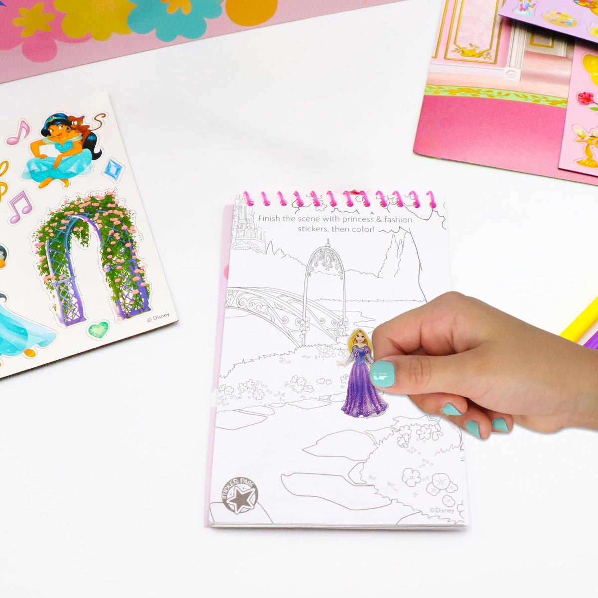 Tara Toys Disney Princess Tote crayons for bright coloring sessions.