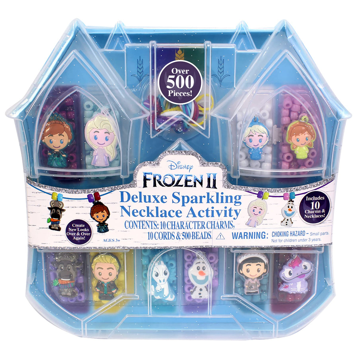 Tara Toys Frozen 2 Deluxe necklace kit castle case keeps accessories organized and portable.