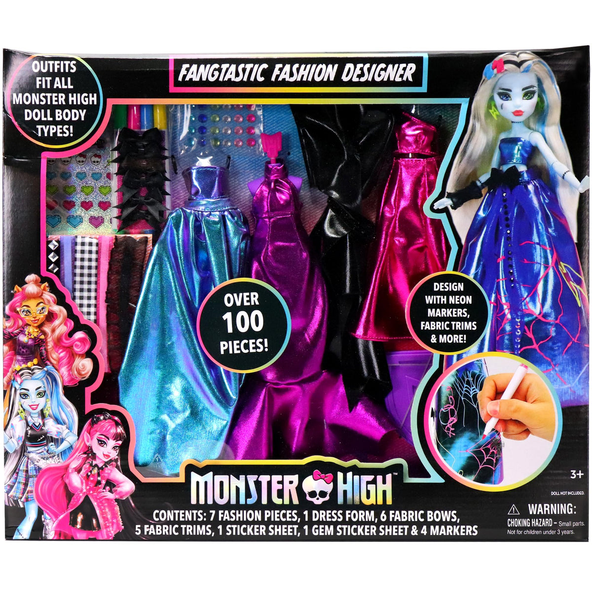 Tara Toys Monster High fashion set kit showcasing pink gown design for creative play