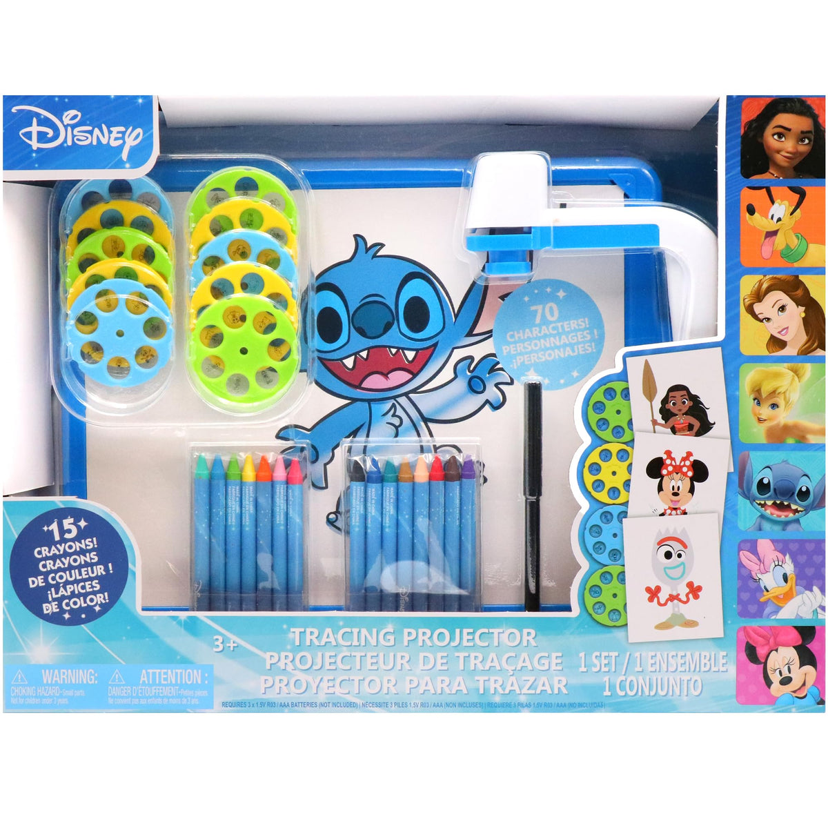 World of Disney tracing discs provide variety for young artists practicing lines.