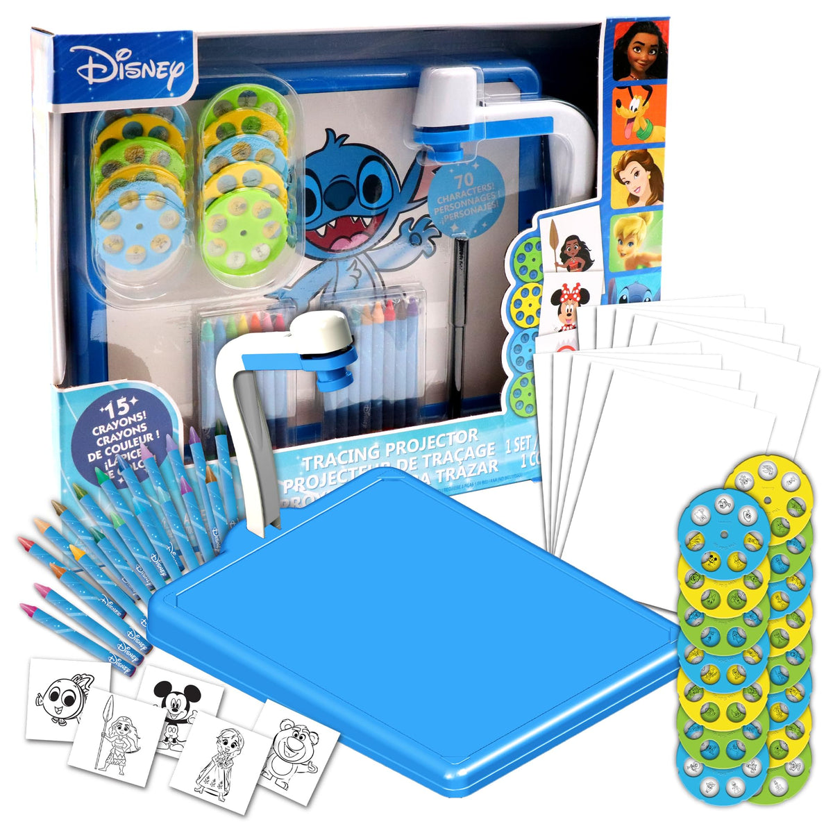 Tara Toys World of Disney Tracing Projector unit helps kids learn to draw Disney characters.