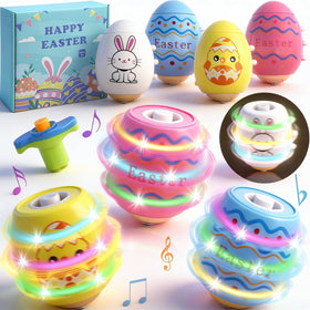 Taranovi Easter light-up spinning top in festive packaging for Easter baskets.