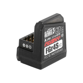 Targethobby FGr4s V2 uses 2.4 GHz AFHDS 3 for fast linking.