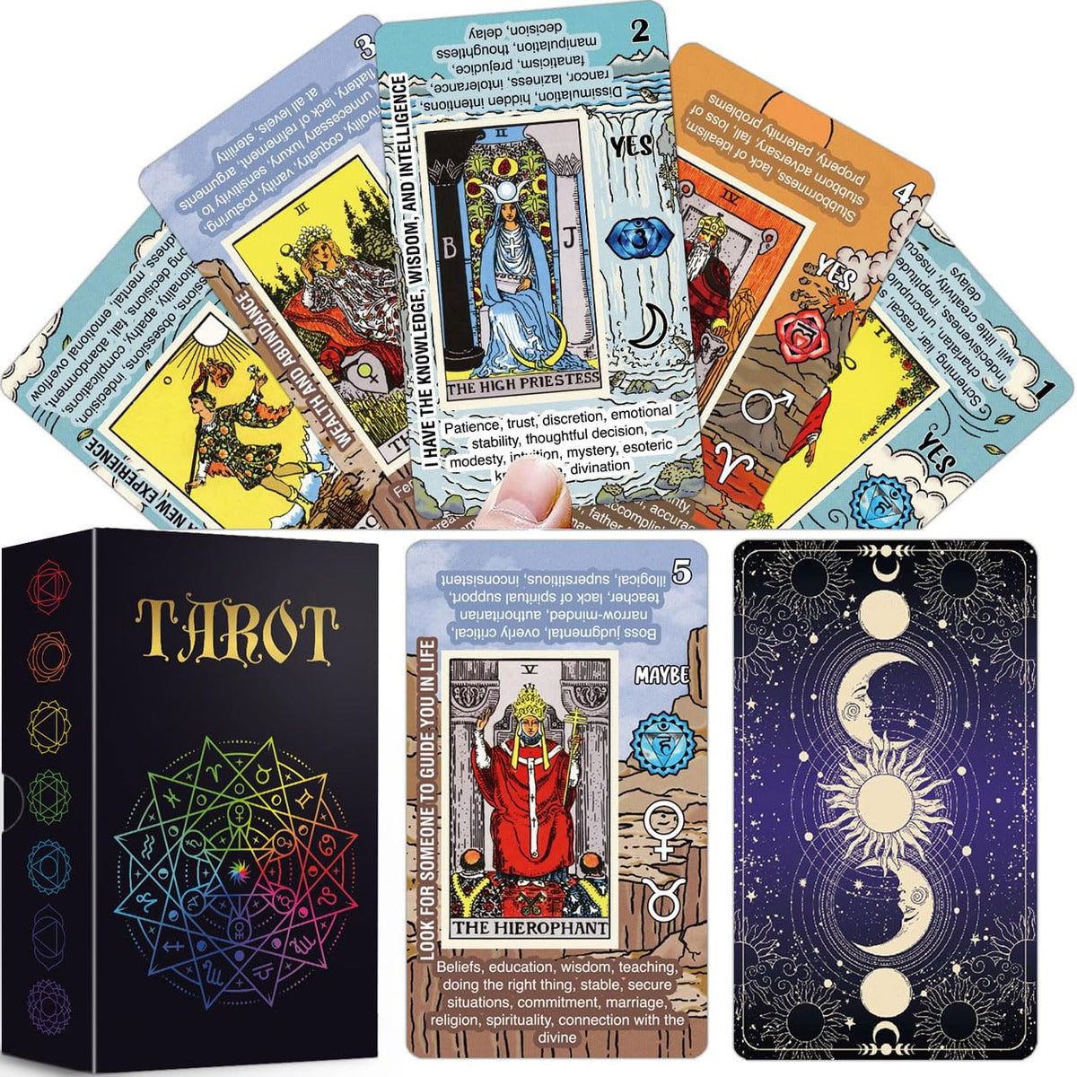 TAROTIKA beginner deck back design remains symmetric to avoid bias