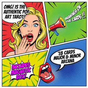Tarotika Pop Art Deck magnetic gift box for stylish storage and gifting.