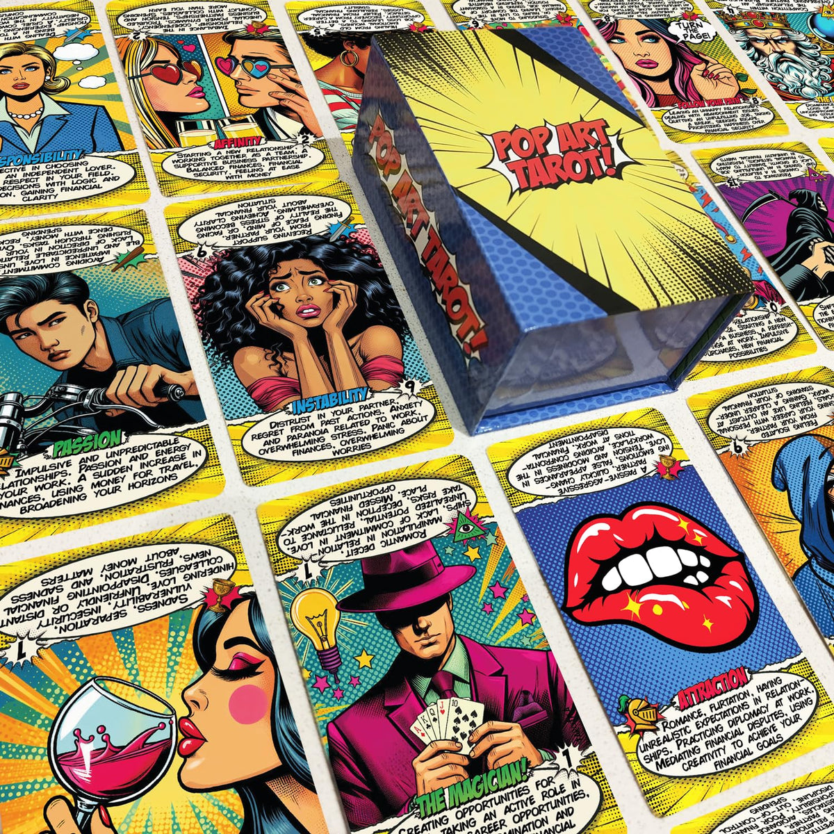 Each Tarotika card shows upright and reversed meanings for quick interpretations.