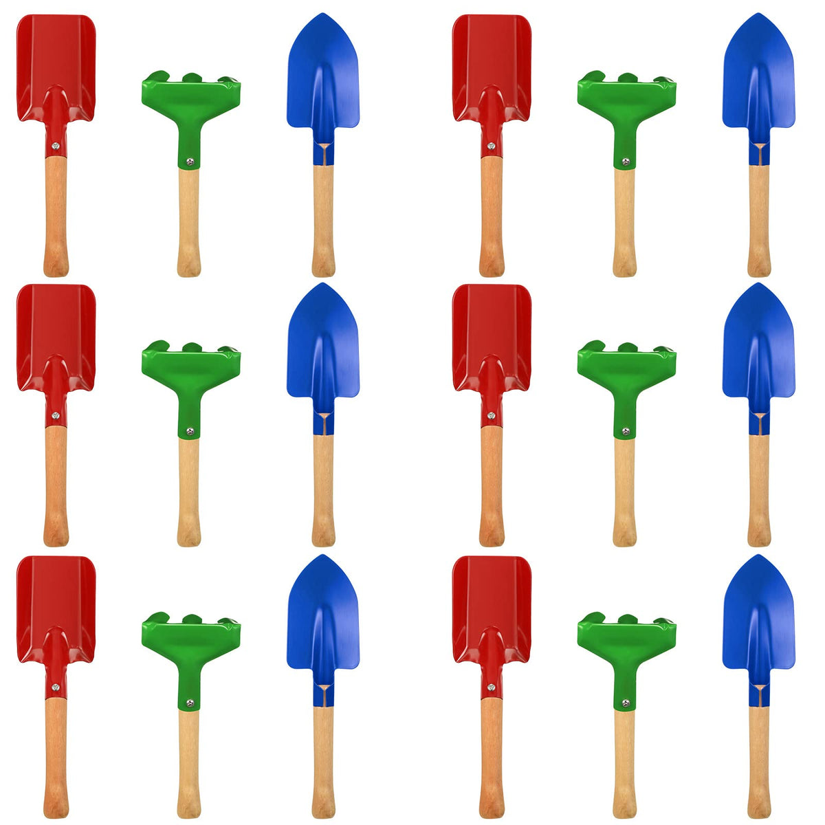Tarpop 18-piece kids garden set trowel in bright red for planting