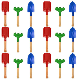 Tarpop 18-piece kids garden set trowel in bright red for planting