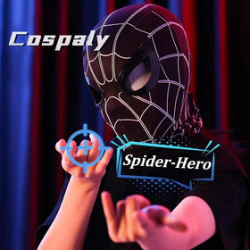 Tarrshiney Spider Hero mask lenses in motion add dynamic realism for cosplay.