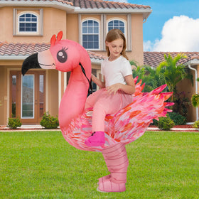 tasanor deluxe flamingo-costume with sturdy stitching, durable for party adventures.