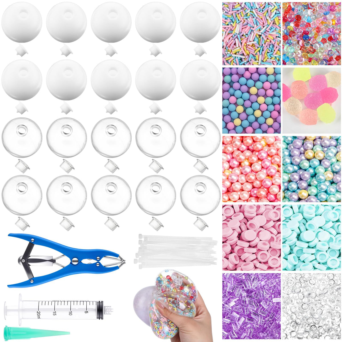 Tasdurian 20-set DIY stress ball kit for customizable stress relief.