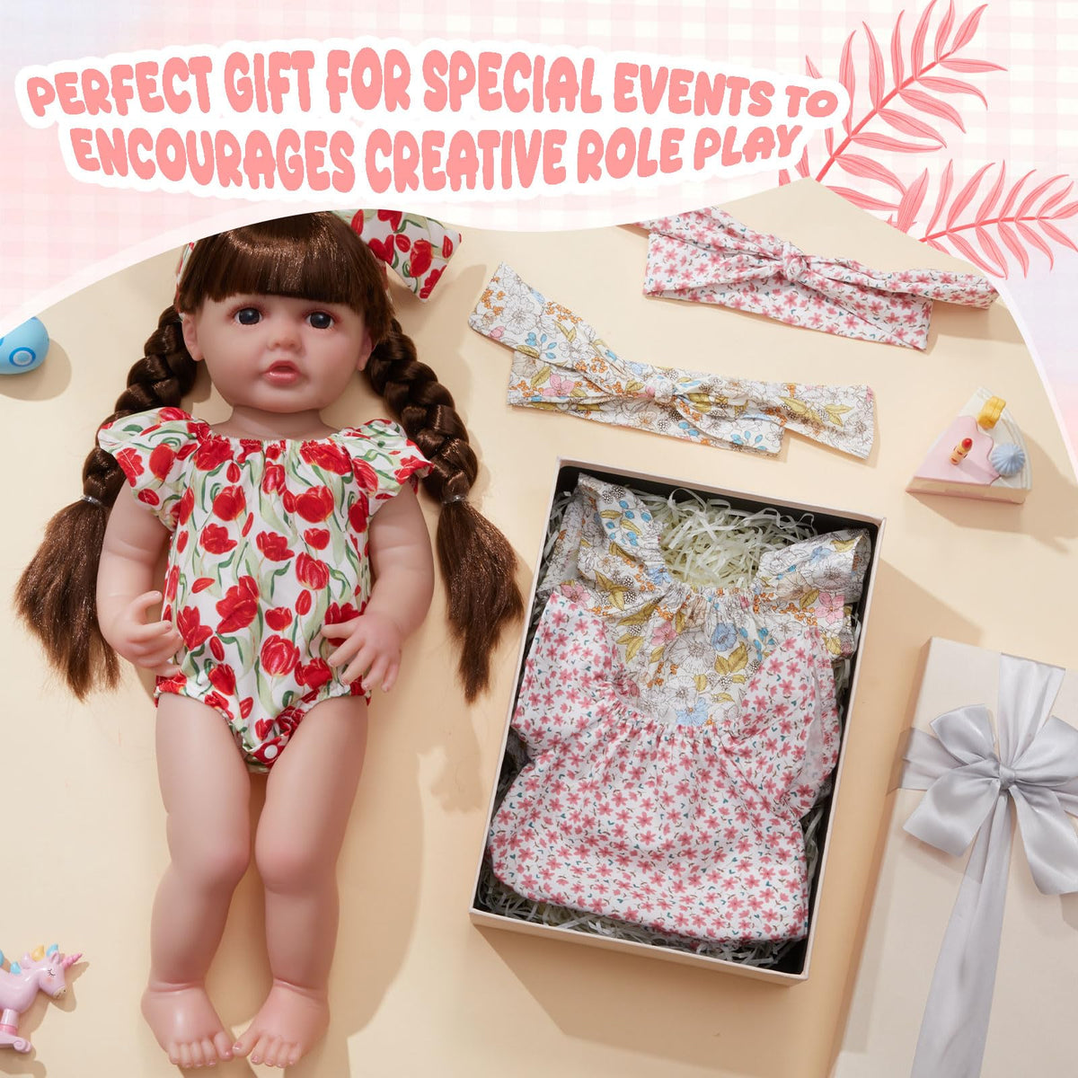 Tasdurian headband accessory complements outfits for reborn dolls
