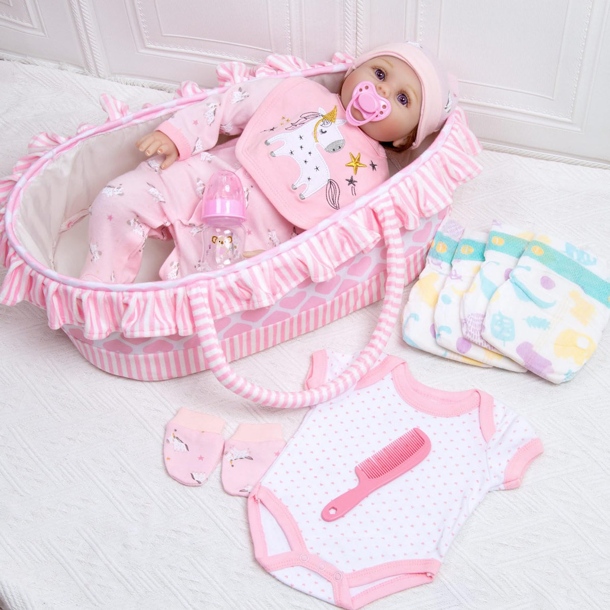 TatuDoll pink doll comb for tidy hair and styling