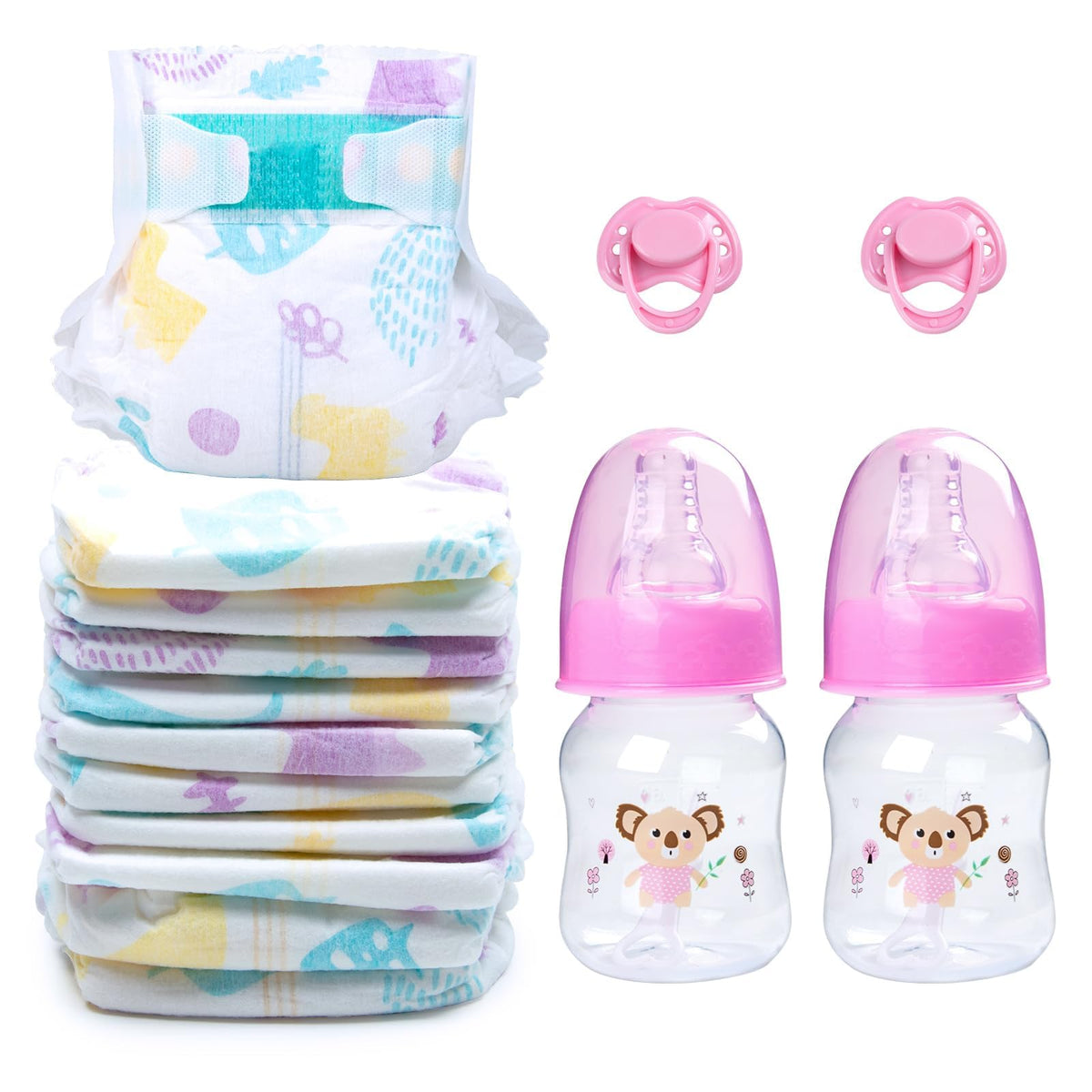 Tatudoll 14-piece doll accessories overview for realistic nurturing play.