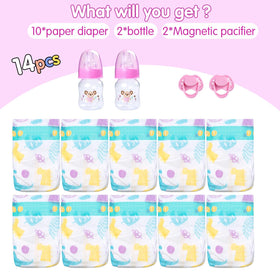 Tatudoll soft diapers 10-pack for gentle, washable play.