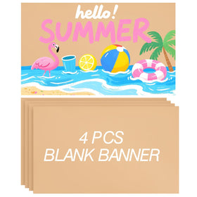 Tatuo blank brown kraft banner with textured surface for durable DIY decor.